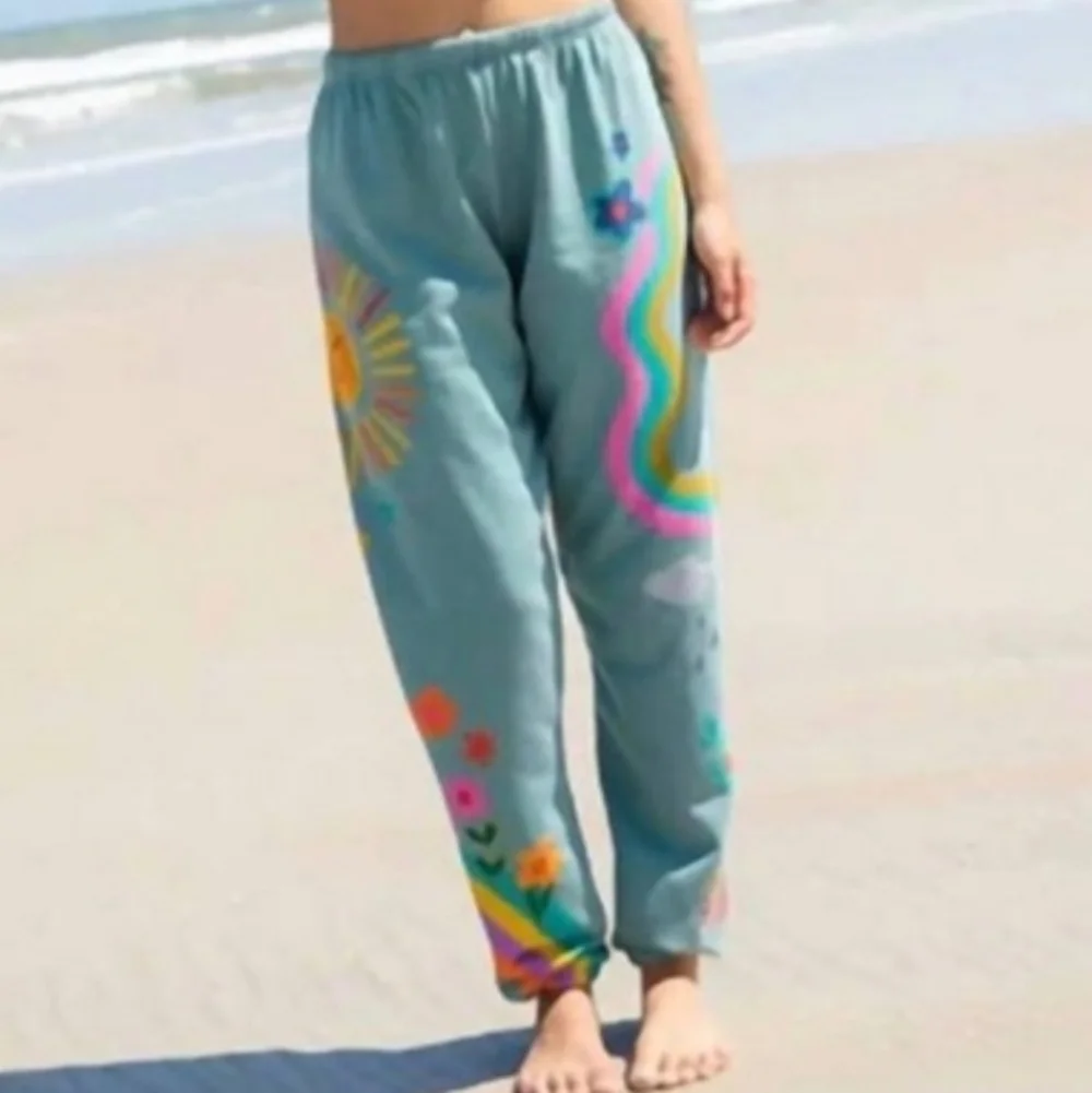 Natural Life Graphic Sunshine Boho Sweatpants NWOT Medium - Picture 7 of 7